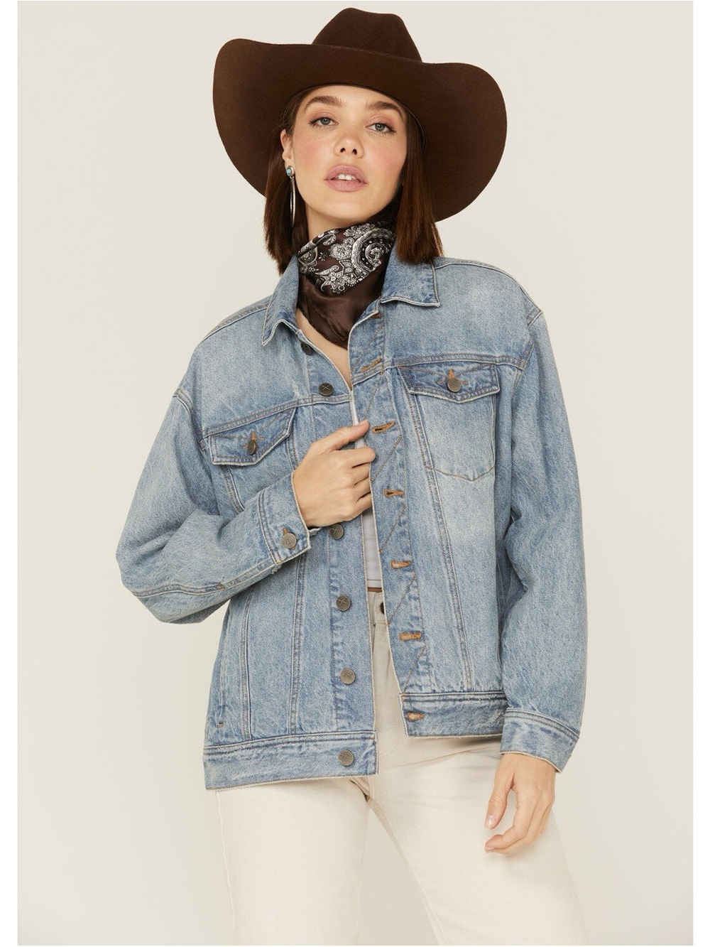 UNPUBLISHED DENIM WOMEN'S LIGHT WASH DAVIE DENIM TRUCKER JACKET